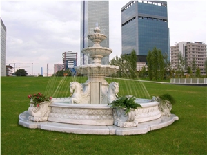 Fountain Water Marble, White Marble Fountain