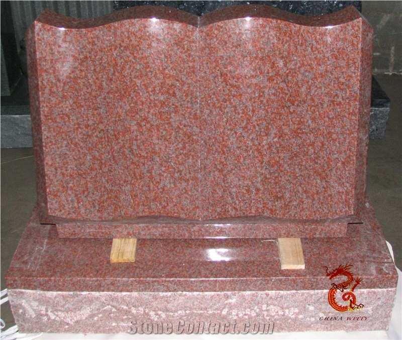 Red Granite Tombstone,Monument