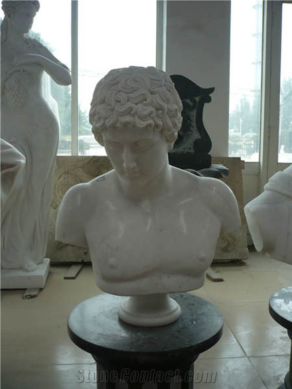 Chinese Stone Head Bust Sculptures