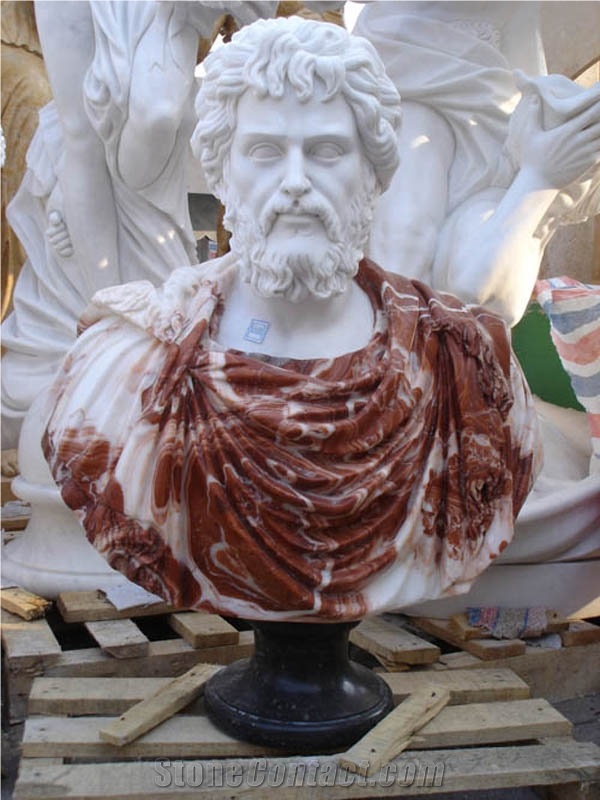 Hand Carved Stone Bust, Fangshan/ Quyang Sculpture