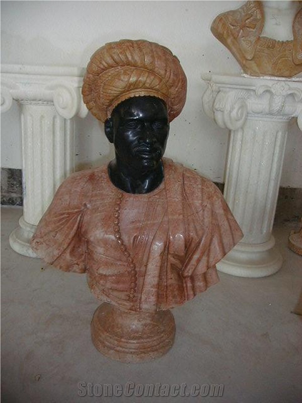 Multicolor Stone Man Bust