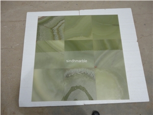 Jade Green Onyx Tiles, Mono Green Onyx Slabs & Tiles