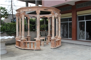 Cloudy Rosa Gazebo, Red Marble Gazebo