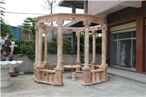 Cloudy Rosa Gazebo, Red Marble Gazebo