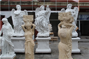European Character Marble Sculpture European Character Marble Sculpture
