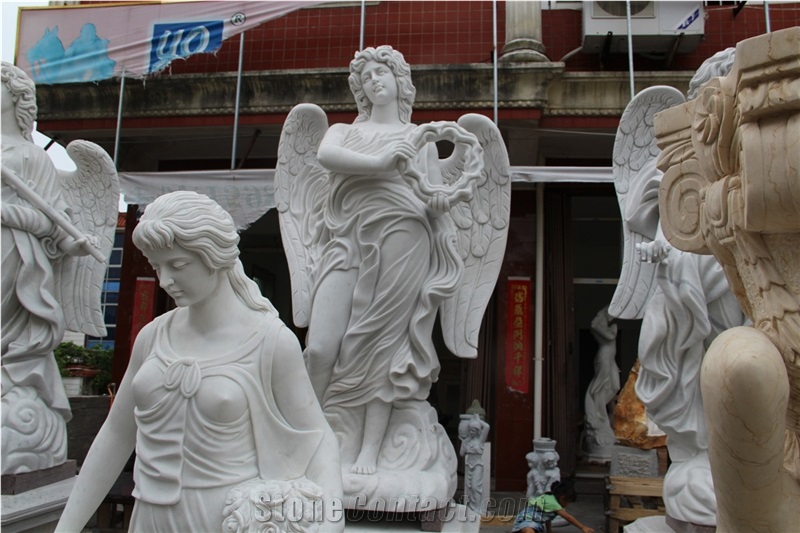 European Character Marble Sculpture