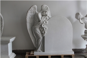 European Stlyle White Marble Monument, Tombstone