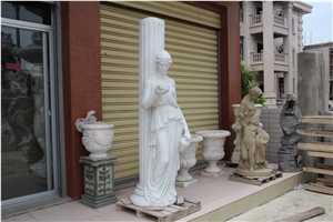 Rome Column, White Marble Column