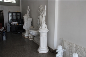 Rome Column, White Marble Column
