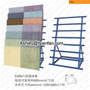 E008 NATURESTONE DISPLAYS,NATURE STONE RACK, METAL FRAME