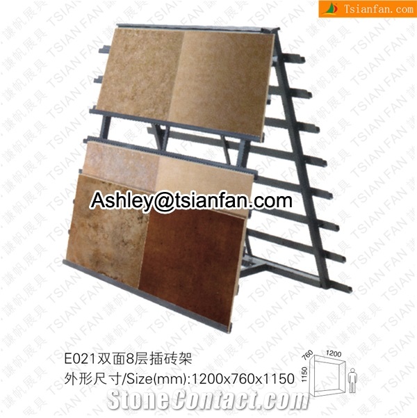 E021 TOWER DISPLAYS,WATERFALL TILE DISPLAY,METAL TILE DISPLAYS