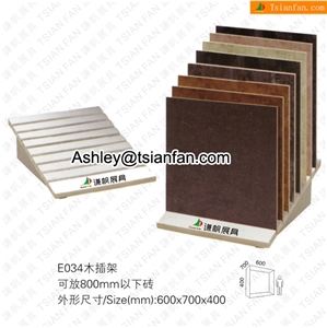 E034 Wood Rack Display, Wooden Displays, Waterfall Display Rack
