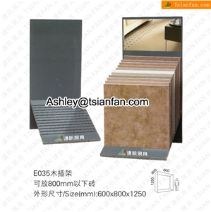 E035 Tile Display Rack,wood Display Stands, Stepup Displays