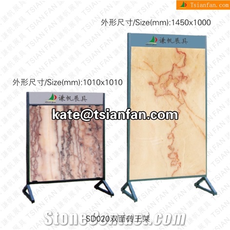 SD020 Stone Display Stand, Slab Display Rack, Ceramic Tile Display Racks, Mosaic Tile Display Shelve