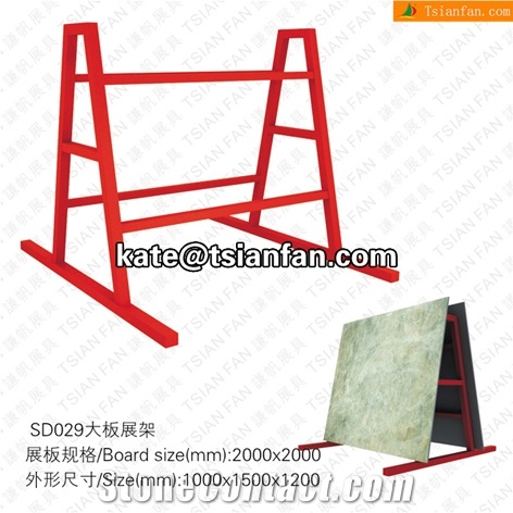 SD029 Stone Display Stand, Slab Display Rack, Ceramic Tile Display Racks, Mosaic Tile Display Shelve