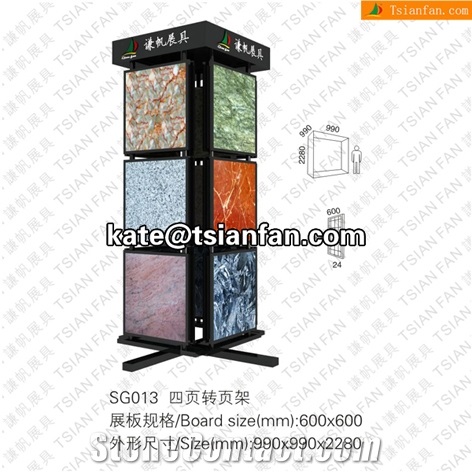 SG013 Stone Display Stand, Slab Display Rack, Ceramic Tile Display Racks, Mosaic Tile Display Shelve