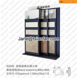 SG032 White Ceramic Floor Tile Display Rack