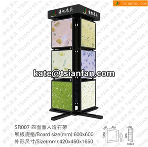 SR007 Rotating Strong Metal Display Rack to Show Quartz Stone and Artificial Stone