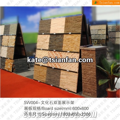 SW004 Stone Fair Showroom Display Racks for Slate Culture Stone