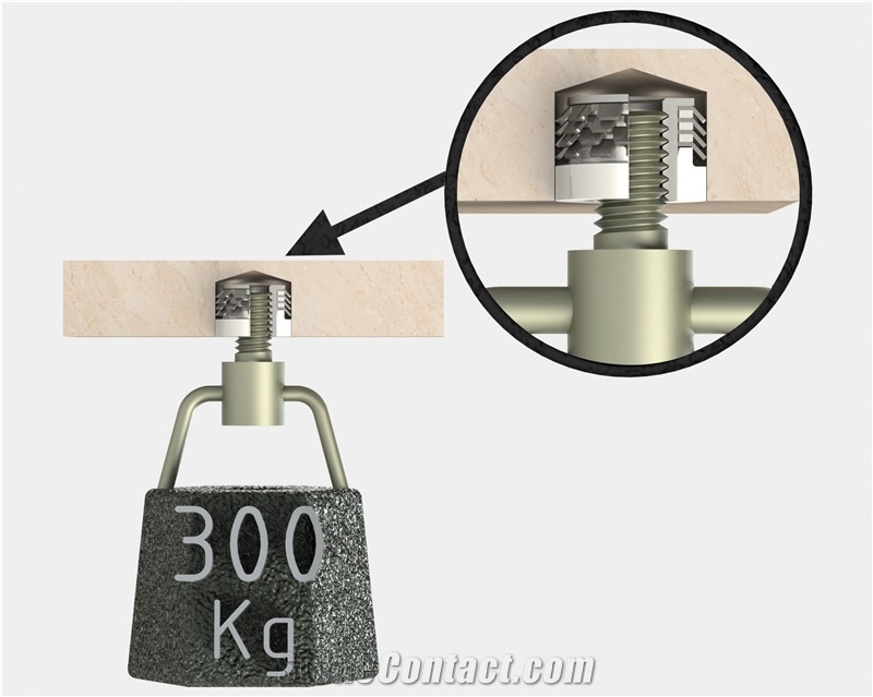 Keep-Nut Self-Anchoring Insert For Natural Stones