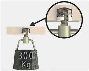 Keep-Nut Self-Anchoring Insert For Natural Stones