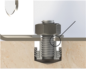 Keep-Nut Self-Anchoring Insert For Natural Stones