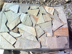 Natural Gneiss Polygonal Tiles (Side Cut),Ivailovgrad Gneiss Flagstone