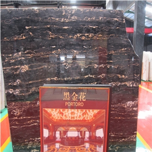 Nero Portoro Vena Fine Marble,Italian Black Marble Slab