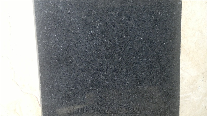 Galaxy Black Granite Tiles & slabs, Natanz Black Granite polished floor covering tiles 