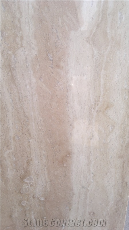 Hajiabad Travertine, Cream Waveless Travertine, Hajiadbad Cream Waveless Travertine Wall