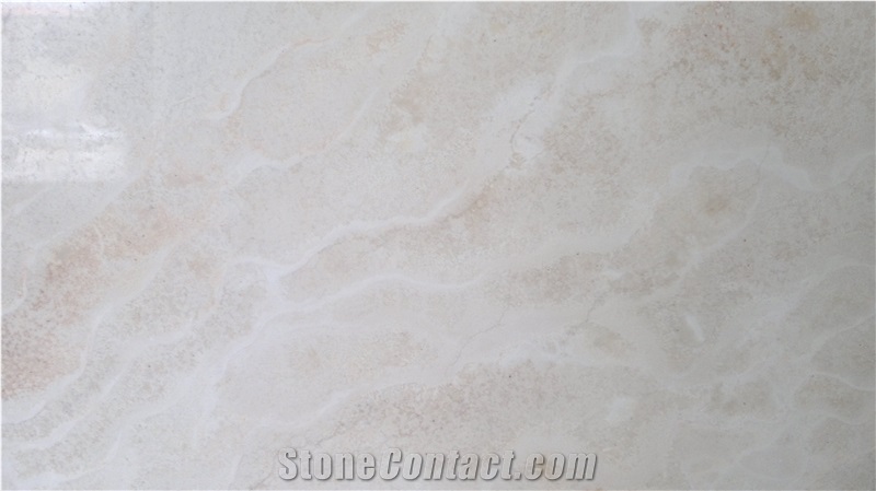 Hajiabad Travertine, Cream Waveless Travertine, Hajiadbad Cream Waveless Travertine Wall