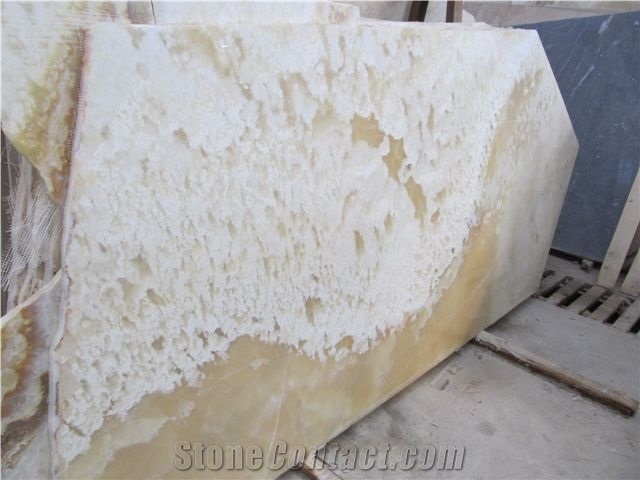 Iran White Onyx Slabs, Abiazan Onyx Tiles, Polished Floor Covering Tiles, Walling Tiles