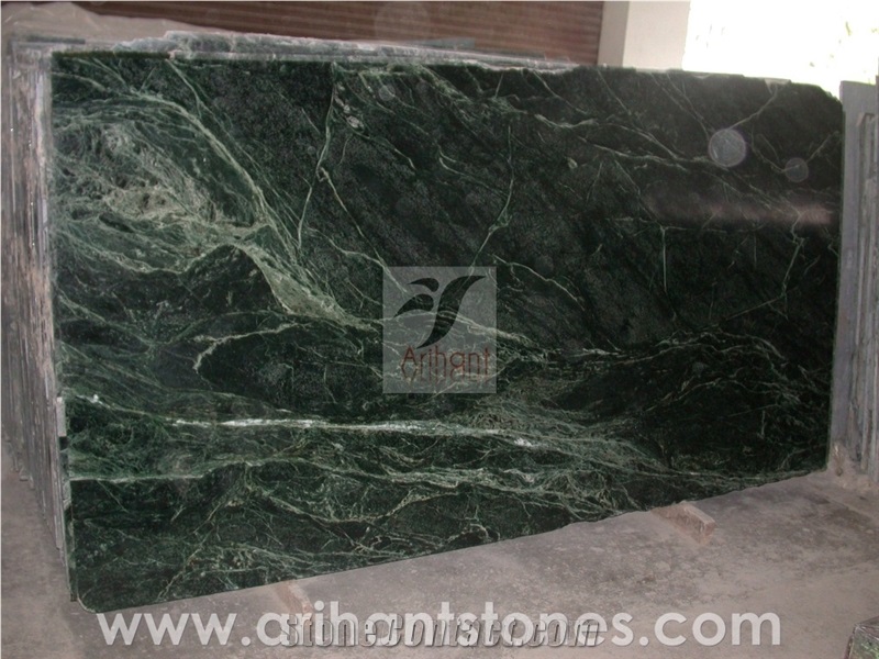Rainforest Green Marble Tiles, Slabs