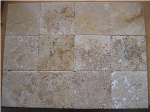 Common Size a Grade Big Supply Ability Tumbled Travertine Stone, Beige Travertine Mosaic