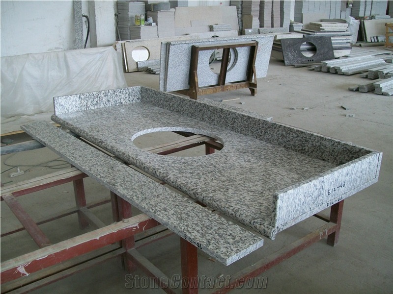 Good Price High Polished Tiger Skin White Vanity Tops, Tiger Skin White Granite Vanity Tops