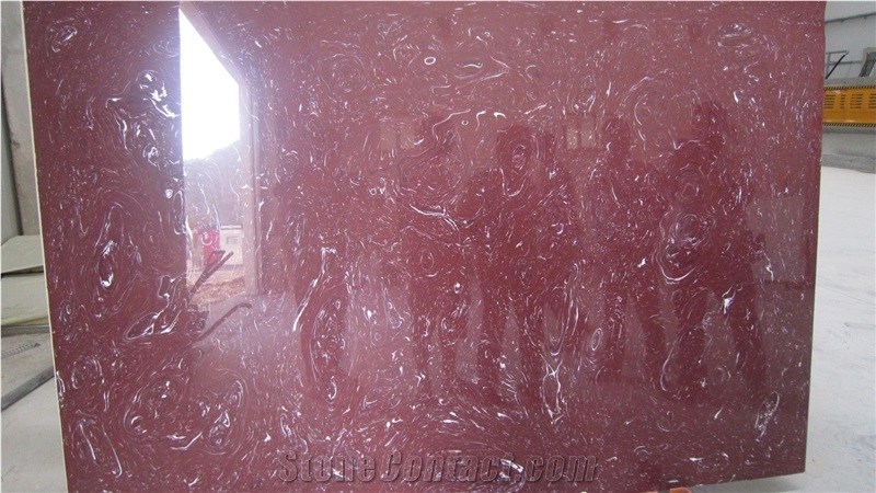 Rose Essence Red Marble Artificial Stone