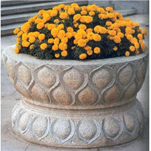 G682 Yellow Granite Flowerpots, Custom Cavred Granite Flowerspots, G682 Rusty Yellow Granite Pots G682 Yellow Granite Flowerpots, Custom Cavred Granite Flowerspots, G682 Rusty Yellow Granite Pots