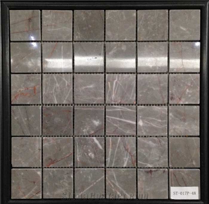 Brown Colour Marble Mosaic, Grey Brown Marble Mosaic