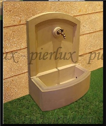 Beach Sand Limestone Wall Mounted Fountain