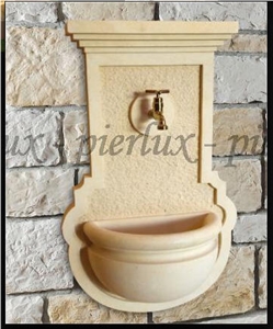Beach Sand Limestone Wall Mounted Fountain