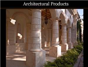Coral Stone Columns, Coralina Beige Coral Stone Column