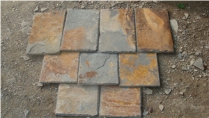 Roof Tiles Rustic Slate, China Rust Slate Roof Tiles