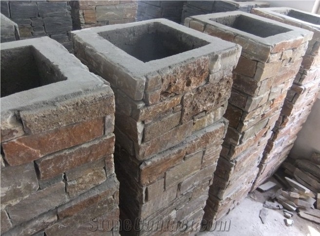 Slate Culture Stone Columns