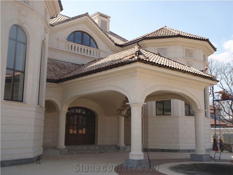 Crimean Limestone Building Stones Arches, Brackets, Imposts, White Limestone