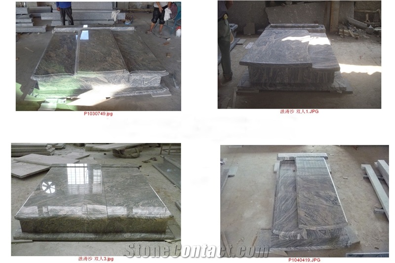 China Juparana Tombstone, China Juparana Granite Tombstone