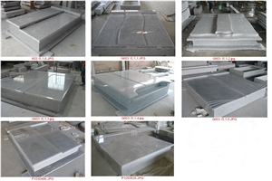 G603 Granite European Market Tombstone, Grey Granite Tombstone