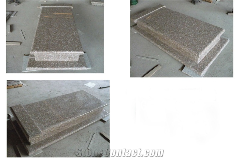 G648 Granite for European Market Tombstone, Pink Granite Tombstone, G648 Red Granite Tombstone
