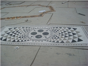 Water-jet Medallion, White Marble Medallion