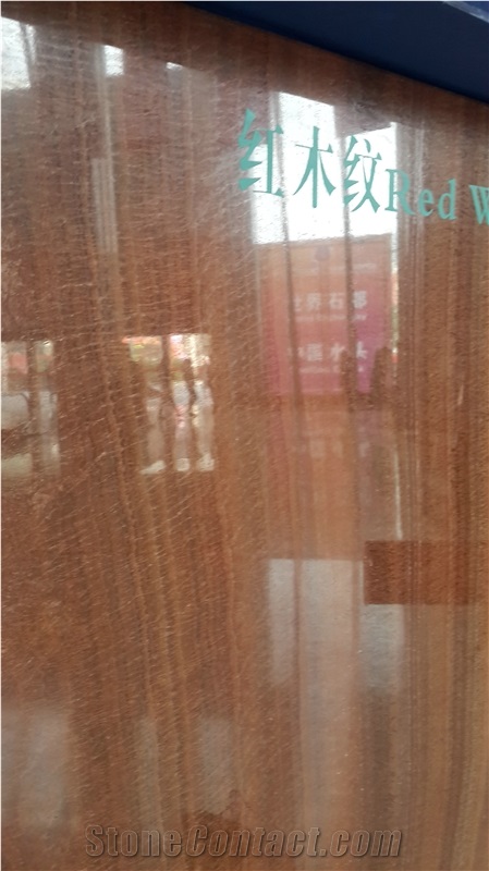 Chinese Red Vein Wooden Sandstone Slabs and Tiles