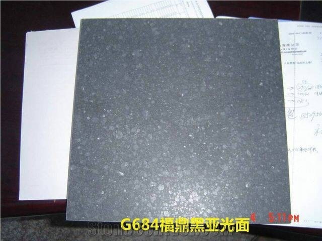 G684 Honed Grey Basalt Tiles, China Grey Basalt
